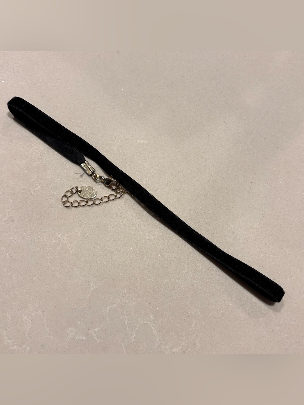 Black Velvet thin adjustable Choker Necklace - ICING
